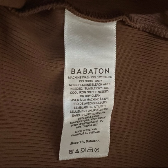 Aritzia Babaton Sculpt Ribbed Racerback Mini Dress in Brown, Size L - Picture 11 of 17